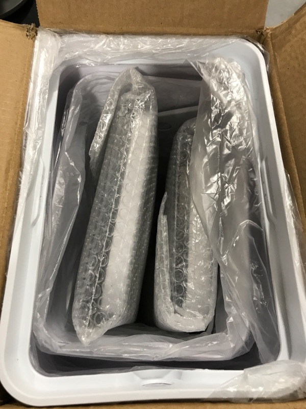 Photo 1 of Anborry Bathroom Trash Cans with Lid 2 Pack Touchless Automatic Motion Sensor 2.2 Gal & 4 Gal Small Garbage Can, Smart Electric Narrow Waterproof Garbage Bin for Bedroom Office Kitchen (White) 2 Pack 2.2 Gallon & 4 Gallon White