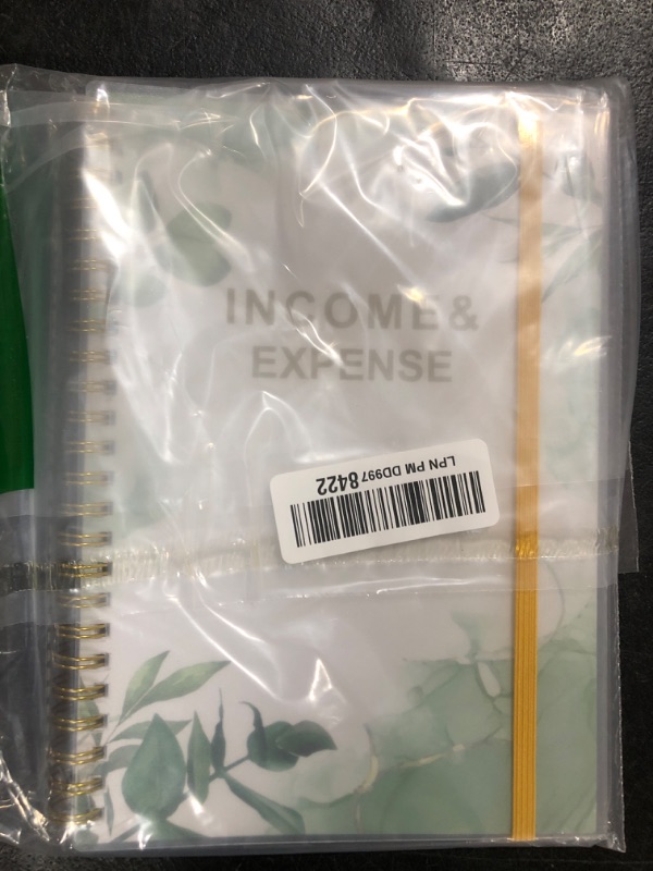Photo 2 of Tiankool Income & Expense Tracker - Bookkeeping Ledger Book with Receipt Pocket, Accounting Ledger Book for Small Business - Easy to Record Business Ledger for Men and Women, Green, 5.8 x 8.2 Inch