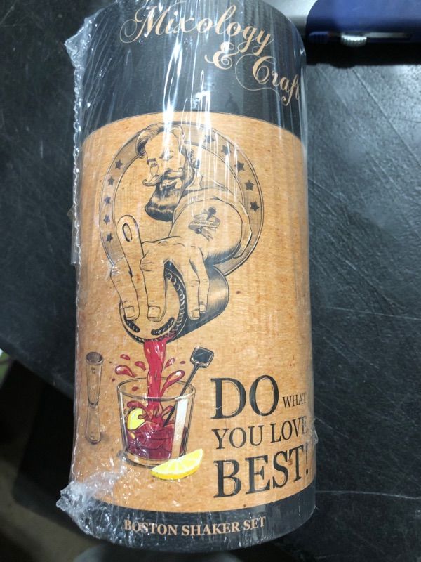 Photo 1 of Mixology Cocktail Shaker Boston Shaker Set Professional Weighted Martini Shakers, Strainer and Japanese Jigger, Portable Bar Set for Drink Mixer Bartending, Exclusive Recipes Cards (Gold)