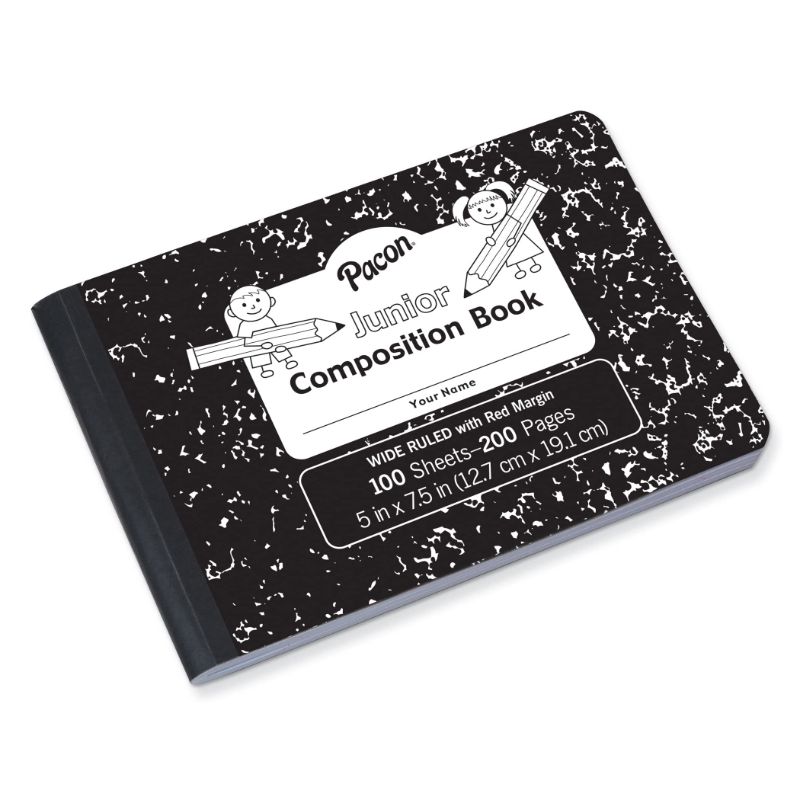 Photo 1 of PACON PMMK37090 Pacon Junior Composition Book, 5 x 7-1/2 Inches, 3/8 Inch Ruled, 100 Sheets