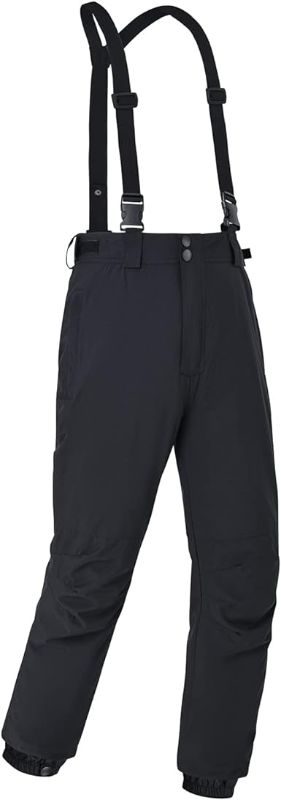 Photo 1 of ATLASLAVA Mens Snow Bib Waterproof Ski Pants Insulated Trousers Ripstop Windproof Breathable Snowboard Pants SIZE M