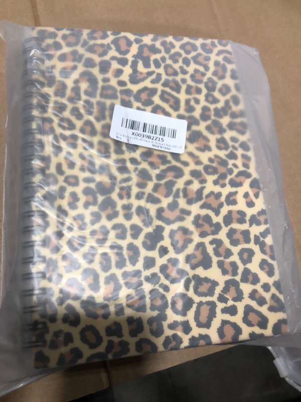 Photo 2 of Spiral Notebook, 8 Pcs A5 Cow and Leopard Print Plastic Softcover 7mm College Ruled 80 Sheets -160 Pages Journals for Study and Notes (8 Pcs A5)