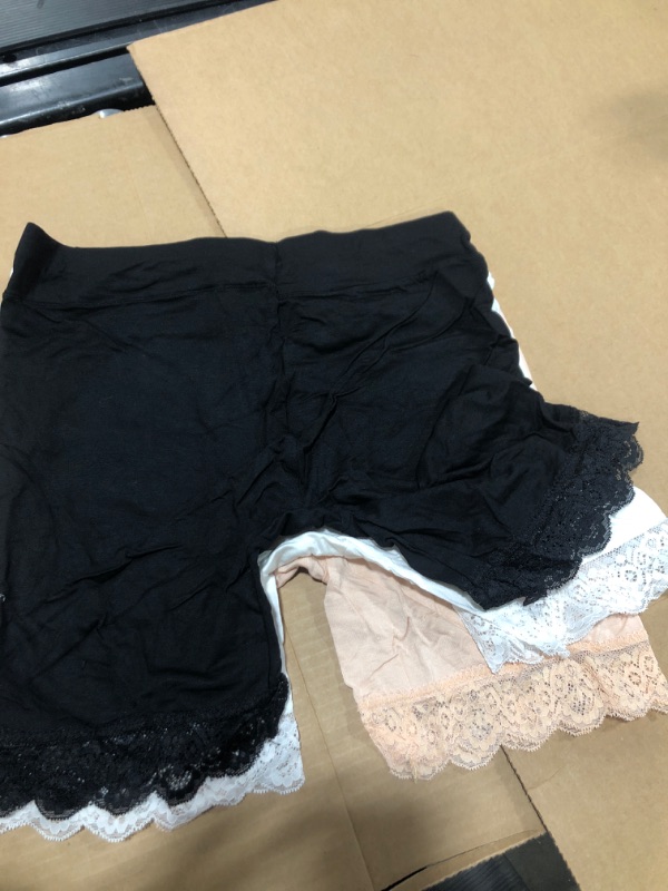 Photo 2 of ZWEZWA Slip Shorts for Under Dresses Women Boy Shorts Underwear Compression Shorts for Women Chub Rub Boxers Panties B SIZE MEDIUM