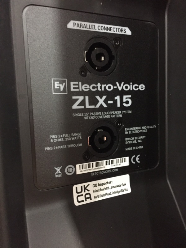 Photo 4 of Electro-Voice ZLX-15 15" 2-Way 1000W Full Range Passive Loudspeaker ZLX-15 Speaker