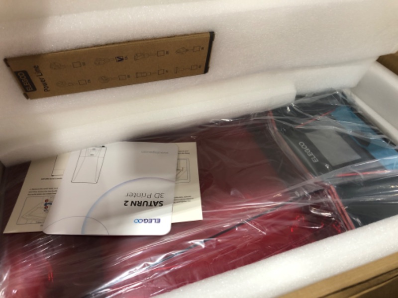 Photo 1 of ELEGOO Saturn 2 8K MSLA 3D Printer, UV Resin Photocuring Printer with 10-inch 8K Monochrome LCD, 8.62x4.84x9.84 Inch Larger Printing Size