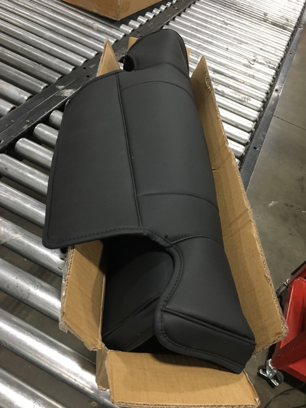 Photo 1 of BASENOR Tesla Model 3 Model Y Model S Model X Leather Seat Back Kick Protectors Kick Mats Black Set of 2