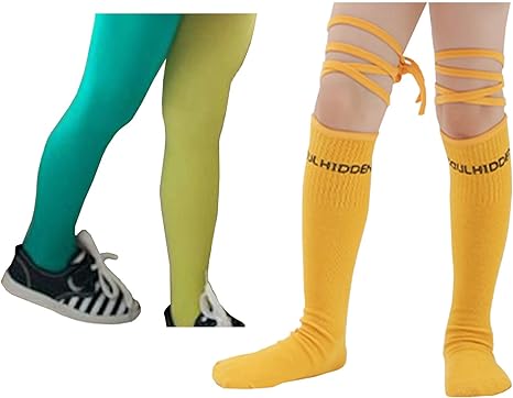 Photo 1 of Deerhobbes Design your own Girls Knee High Socks - Cute Colorful Socks,Socks and Fashion Girls Tights,Leggings 2pairs a set 