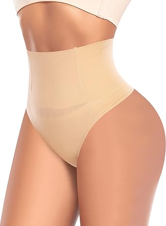 Photo 1 of (XL) Tummy Control Thong Shapewear for Women Lace High Waist Body Shaper Panties Girdle Shaping Underwear