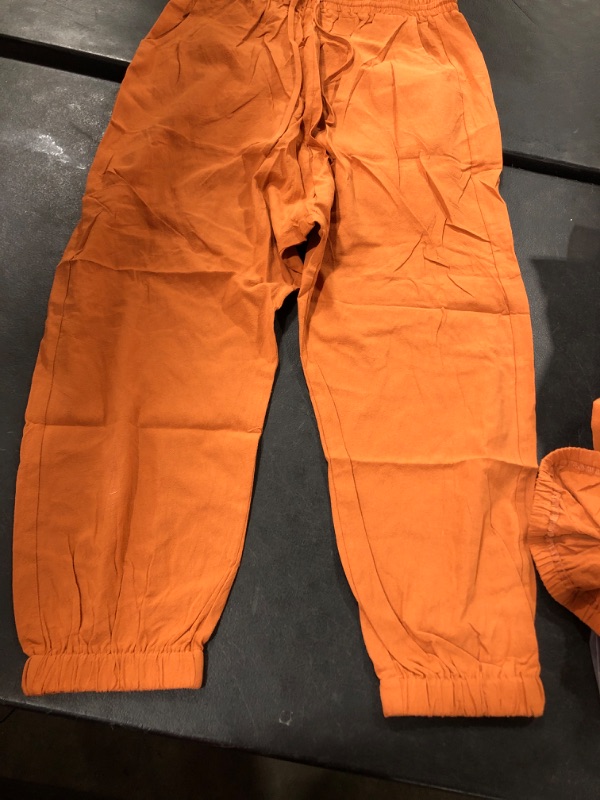 Photo 1 of  (L) Women's Trendy Two Piece Waist Jogger With Pockets and Short Shirt 