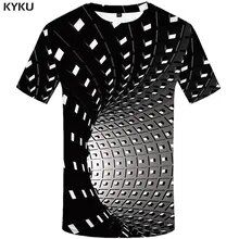 Photo 1 of (2XL) Unisex Dizziness Printed Tshirt Black Shirt Short