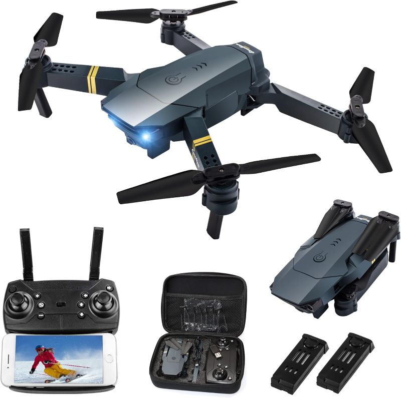 Photo 1 of Drone with Camera for Adults, 1080P HD Camera Drone, Beginners Drone for Adults Kids, RC Drone with One Key Take Off/Landing, Altitude Hold, Headless Mode, 3D Flip, 2 Batteries for Long Flight Time