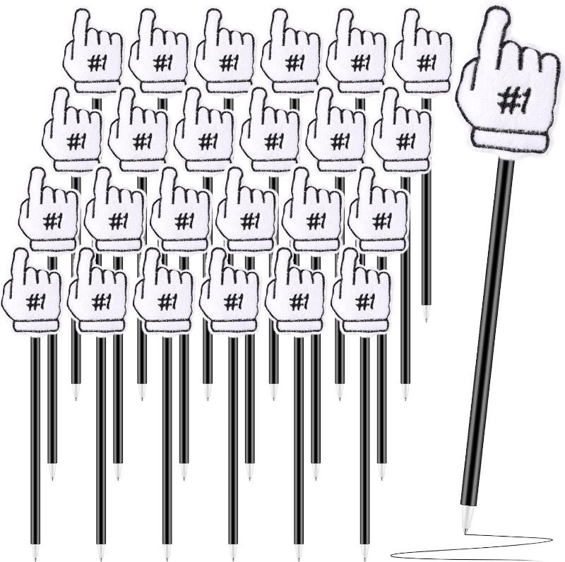 Photo 1 of Harloon 24 Pcs Sports Fan Pens Finger Pointer Pens Foam Finger Pens Fun Novelty Pens for Adults Kids, Decorative Ink Pens Bulk for Sports Party Favors Team Building Party Supplies Gifts School Office