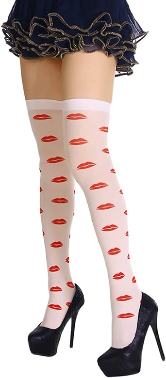 Photo 1 of Anlaey Women Thigh High Stockings Long Striped Socks Over Knee Cosplay Costume Party Tights Leg Warmers 