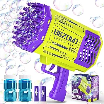 Photo 1 of Big Bubble Machine Gun, Bubble Gun with 20000+ Bubbles Per Minute, Bubble Machine with Lights, 2 Batteries & Bubble Solution, Bubble Blower for Kids Adults Wedding Birthday Christmas Party Gift
