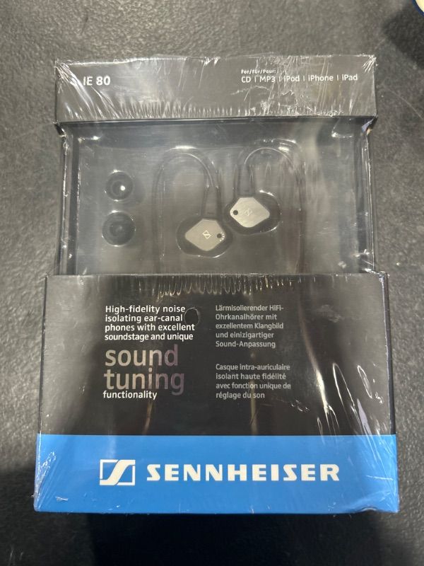 Photo 2 of Sennheiser IE 80 S Adjustable Bass earbud Headphone, Black