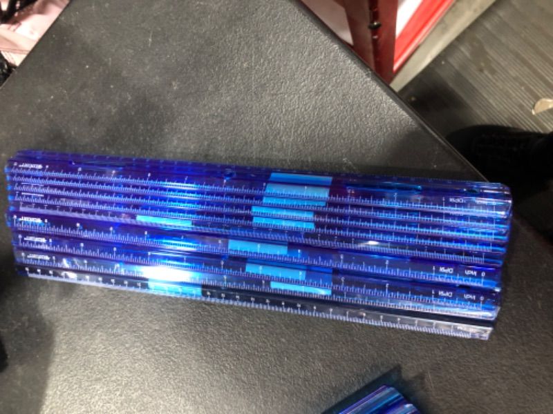 Photo 1 of Westcott Plastic Ruler, 12 Inches/30 Centimeters, Blue (16014) pack of 10