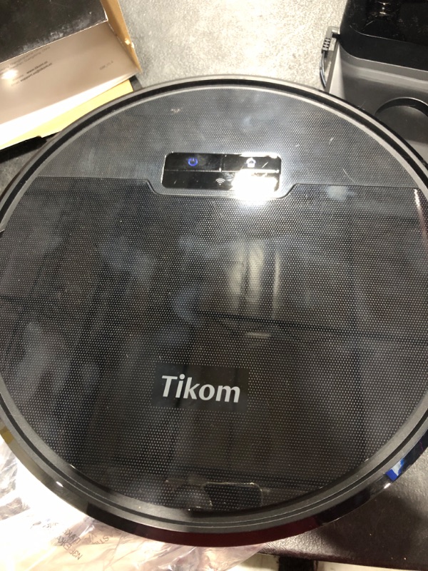 Photo 2 of Tikom Robot Vacuum and Mop, G8000 Robot Vacuum Cleaner, 2700Pa Strong Suction, Self-Charging, Good for Pet Hair, Hard Floors, Black