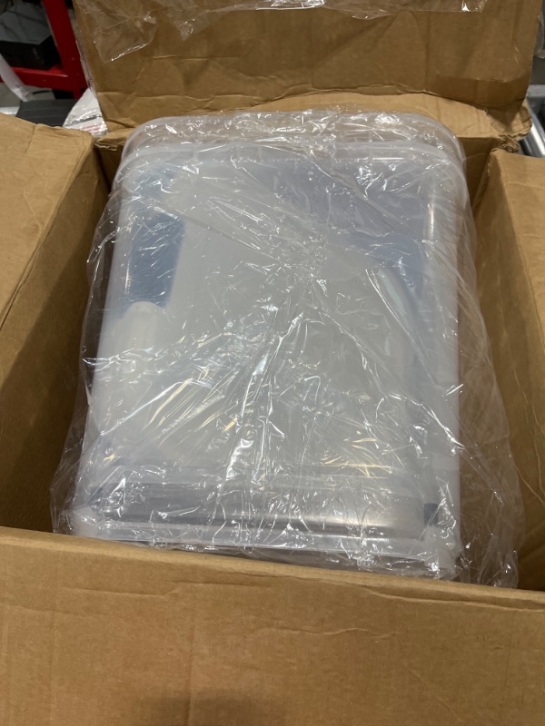 Photo 1 of Didaey 2 Pcs Dog Food Storage Containers 30lb Food Storage Bin with Wheels Measuring Cup Large Airtight Pet Cat Dog Food Bins Plastic Cat Dog Treat Container for Cat Dog Treats Storage Supplies