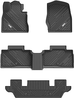 Photo 1 of Dattumar Fit 2020 2021 2022 2023 Ford Explorer Floor Mats TPE All Weather Trunk Mat Cargo Liner 6&7 Passenger Explorer Accessories (Trunk Mat with Backrest Mat + Floor Mats)