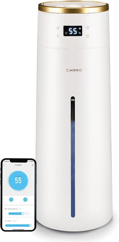 Photo 1 of Smart Humidifiers For Large Rooms (2.1 Gal/8L), Room Humidifier For Bedroom Works With Alexa/Google, Plant Humidifier Indoor & Baby Humidifier, Top Fill Cool Mist Humidifier Auto Shut-off, Timer,White
