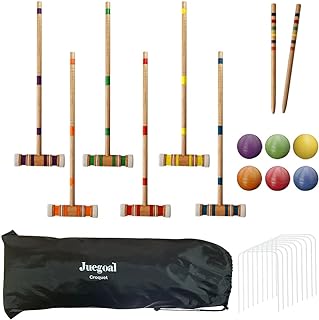 Photo 1 of ropoda Six-Player Croquet Set with Wooden Mallets, Colored Balls, Sturdy Carrying Bag for Adults &Kids, Perfect for Lawn,Backyard,Park and More 