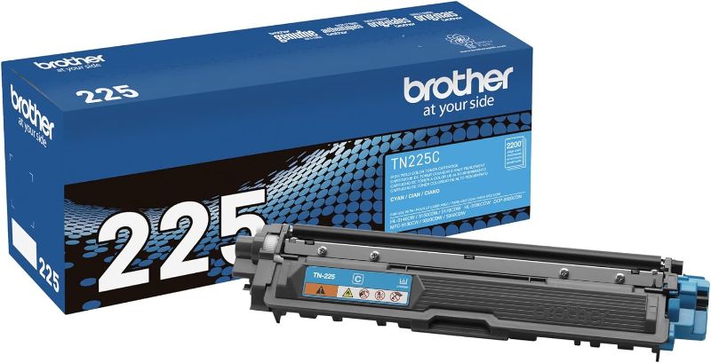 Photo 1 of Brother Printer TN225C High Yield Cyan Toner Cartridge - SEALED - 
