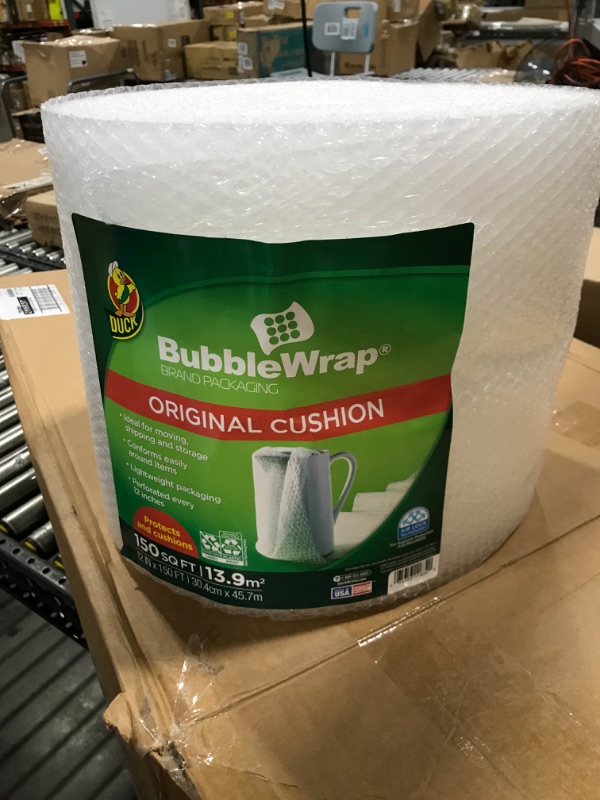 Photo 2 of Duck Brand Original Bubble Wrap Cushioning - Clear 12 in. x 150 ft.