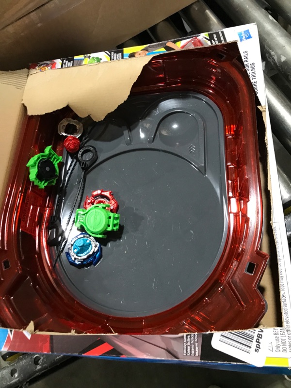 Photo 2 of BEYBLADE Burst Turbo Slingshock Rail Rush Battle Set -- Complete Set Burst Beystadium, Battling Tops, and Launchers (Amazon Exclusive)