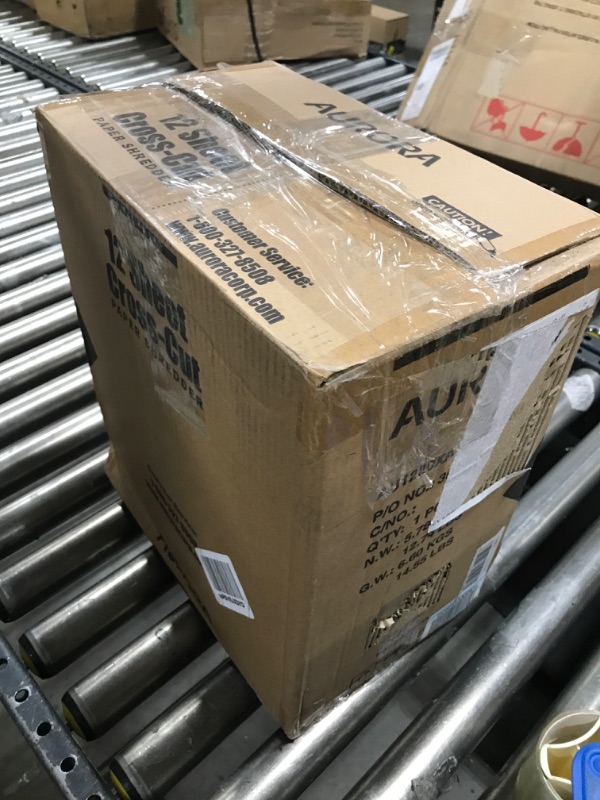 Photo 1 of Aurora AU1220XA 12 Sheet Crosscut Paper and Credit Card Shredder with 5.2 gal Wastebasket 12-Sheet Crosscut Shredder