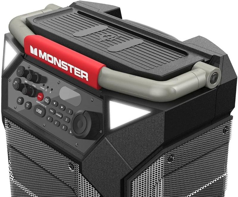 Photo 2 of Monster Rockin' Roller 270 Portable Indoor/Outdoor Wireless Speaker - Gray/Black
