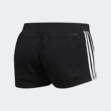 Photo 1 of Adidas Women's Pacer 3 Stripe Knit Polyester Gym Shorts--- size medium
