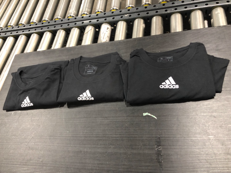 Photo 1 of adidas 3ct black shirts --- l,m,xl