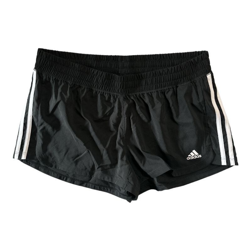 Photo 1 of Adidas Women's Pacer 3 Stripe Knit Polyester Gym Shorts
