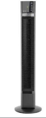 Photo 1 of 48 in. 4 Speeds Xtra Air Tower Fan in Black with Carry Handle, Oscillating, Remote Control, Nighttime Setting, Timer
