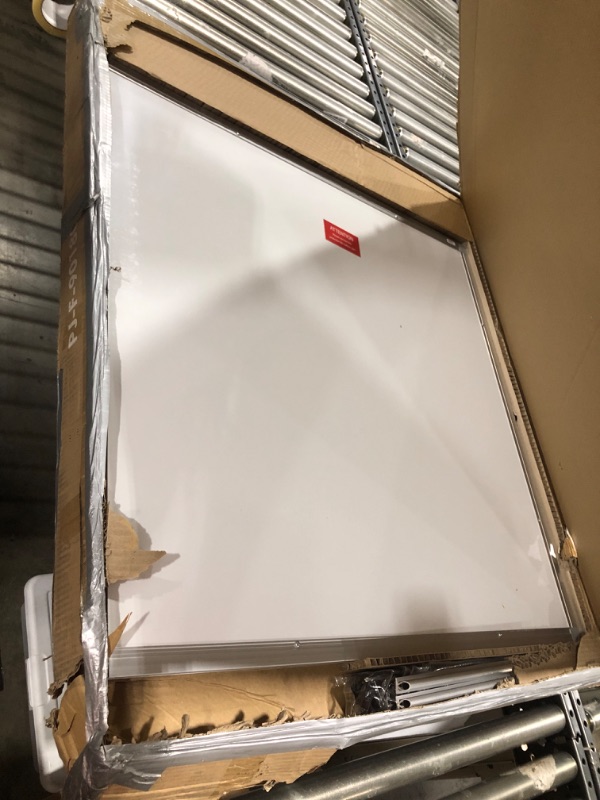 Photo 2 of 72 x 36 Large Rolling Whiteboard, Double Sided Mobile Whiteboard Magnetic White Board - 6' x 3' Giant Reversible Dry Erase Board Easel Standing Board on Wheels with Aluminum Frame and Stand 72 x 36 Fold-able