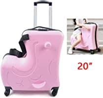 Photo 1 of  Suitcase Kid Luggage Travel Fashionable Appearance Rideable Funny Suitcase Add Fun to The Journey Kid Gift 20in Recommended