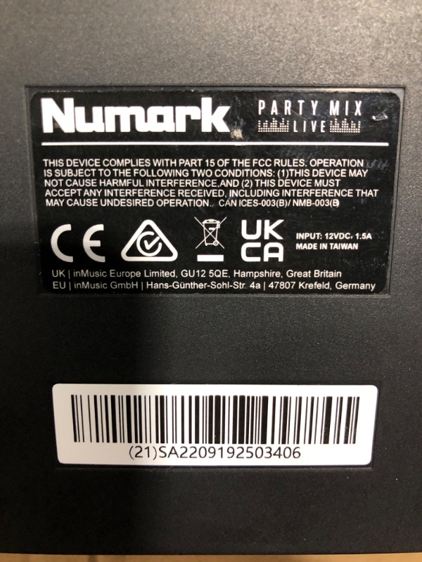 Photo 2 of Numark PARTY DJ CONTROLLER DJ Controller