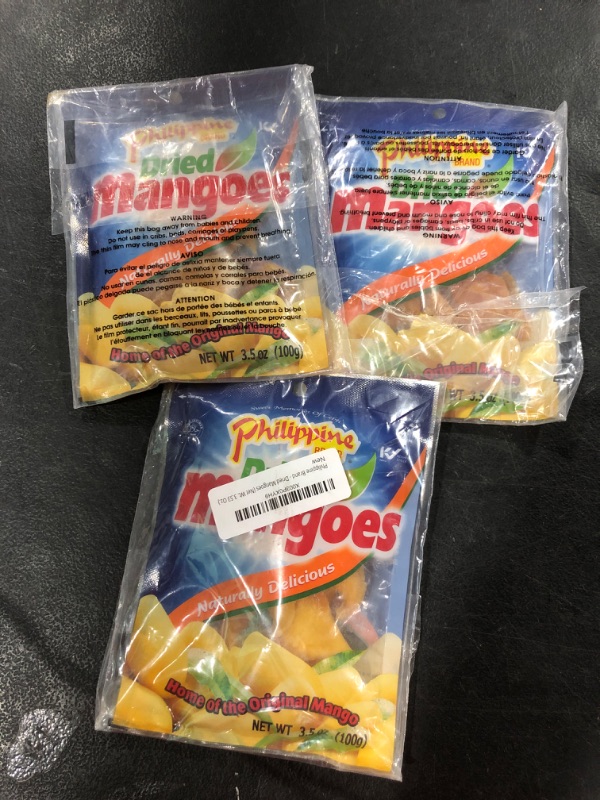 Photo 3 of 3 Pack - Philippine Brand - Dried Mangoes (Net Wt. 3.53 Oz.)