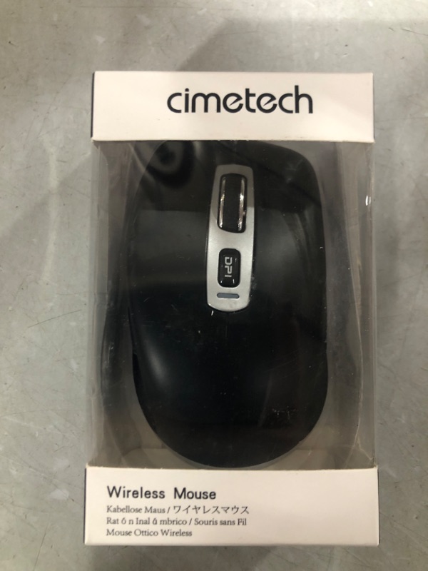 Photo 2 of cimetech Wireless Bluetooth Mouse, Computer Mouse, Slim Noiseless Optical Wireless Mice with 2400 DPI Compatible for Laptop, ipad, Mac (BT4.0+2.4G Dual Mode - Black) Dual Mode Black