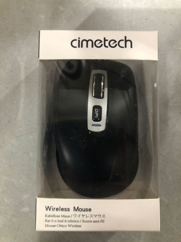 Photo 1 of cimetech Wireless Bluetooth Mouse, Computer Mouse, Slim Noiseless Optical Wireless Mice with 2400 DPI Compatible for Laptop, ipad, Mac (BT4.0+2.4G Dual Mode - Black) Dual Mode Black