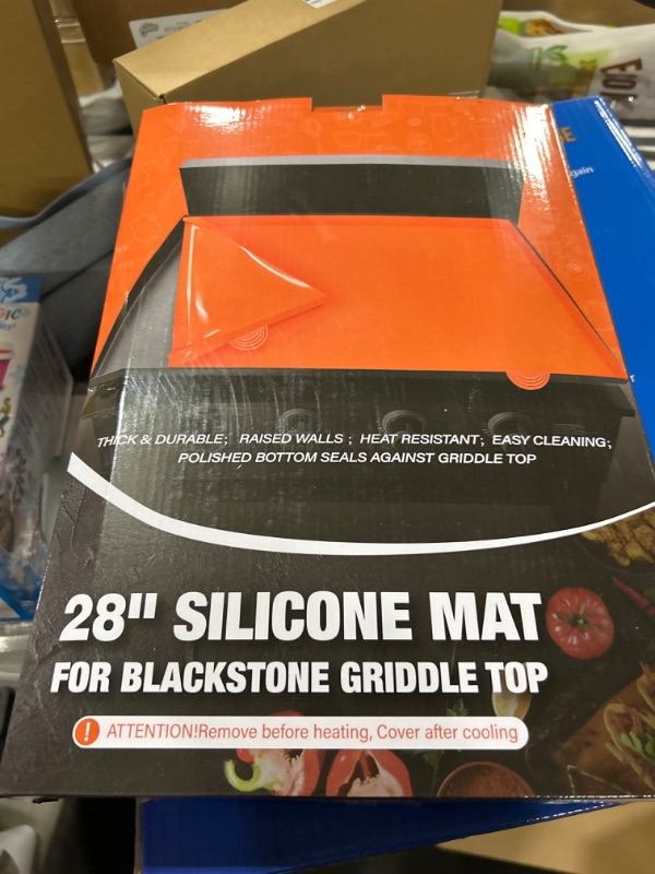 Photo 2 of Reusable 28" Silicone Griddle Mat for Blackstone Griddle Accessories, Food Grade Silicone Griddle Cover for Blackstone Accessories Protect Your Griddle from Insects Rust (NOT for Pro & XL Series) 28YC