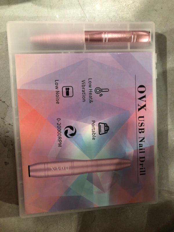 Photo 1 of Portable Electric Nail Drill Machine, Professional 20000 RPM USB Manicure Pedicure Drills for Acrylic Nails Gel Polishing Shape Tools Pink