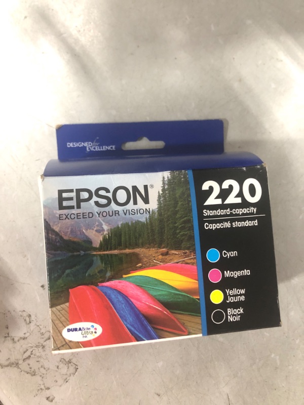 Photo 2 of Epson T220120-BCS DURABrite Ultra Black & Color Combo Pack Standard Capacity -Cartridge -Ink (WF-2760, WF-2750, WF-2660, WF-2650, WF-2630, XP-424, XP-420, XP-320),Black and Color Combo Pack Ink Black and Color Combo Pack Standard Packaging