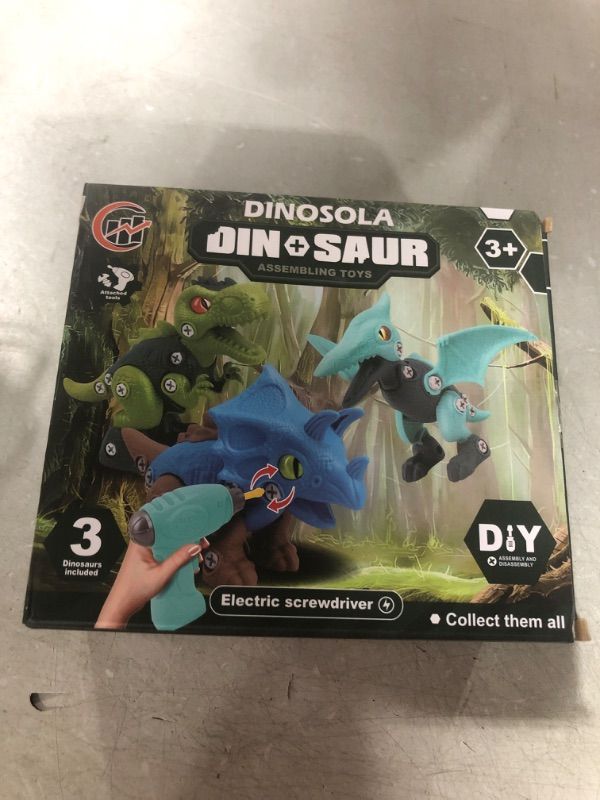 Photo 2 of DINOSOLA, Dinosaur Toys for Kids 3-5,Building Construction Sets with Electric Drill,Dinosaur Toy, Dino Toys Kid, Toddler, Boy for Building Gummy Dinosaurs Figures for 4 5 6 7 8 Year Old Boys Girls