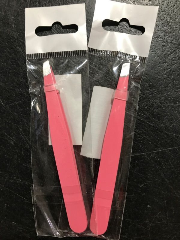 Photo 1 of 2 Pack of Tweezers, Pink 