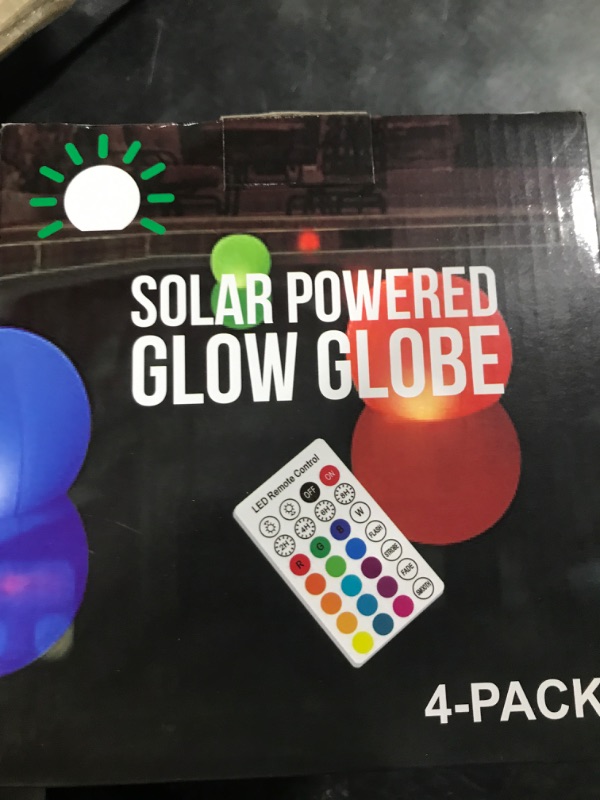 Photo 1 of 4 Pack Solar Powered Glow Globes 