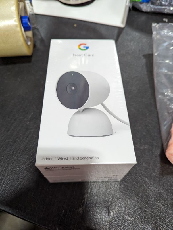 Photo 2 of Google Nest Security Cam (Wired) - 2nd Generation - Snow 2nd Gen 1 Count (Pack of 1) Nest Cam (Indoor, Wired) - Snow