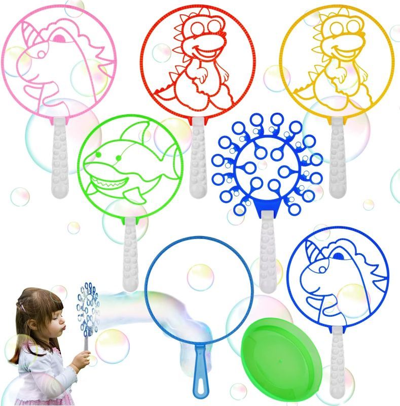 Photo 1 of Bubble Wands Set Bubble Toys - Big Bubbles Wand Funny Bubbles Maker with Tray, Nice for Outdoor Playtime & Birthday Party & Games
