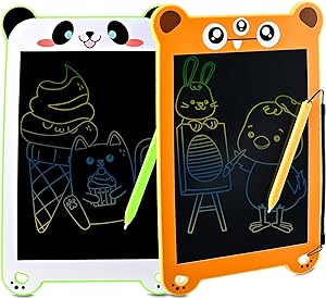 Photo 1 of 2 Packs Cute LCD Writing Tablet for Kids, GOLDGE 8.5 Inch Toddler Doodle Board, Toys for Girls Boys 3-10, Doodle Pad Drawing Pad, Kids Drawing Tablet Drawing Board, Magic Board 