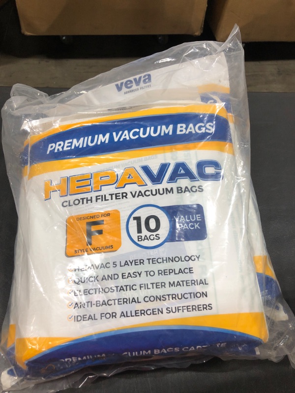 Photo 2 of 30 Pack VEVA Premium Vacuum Bags Style F Cloth Bag compatible with Kirby replacement Type F, Q, 204808 204811 Avalir, Sentria I, II, G10D, Ultimate G, Diamond; G3, G4, G5, G6, G7 cleaners 